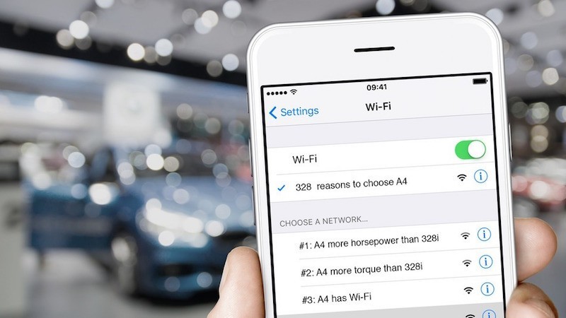Audi 用 Wi-Fi 名稱，在紐約車展打了場行銷突擊戰
