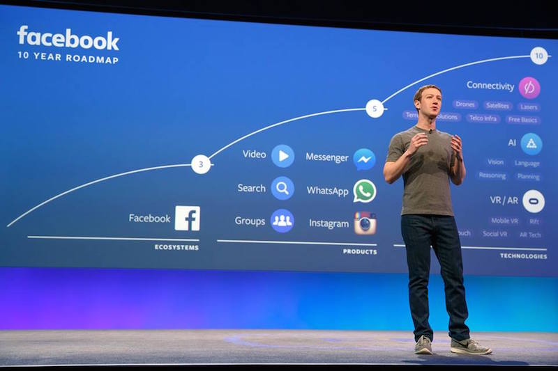 Facebook F8 開發者大會，Mark Zuckerberg ：未來十年大計為全球聯網、AI、VR