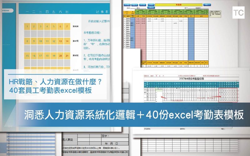 【Excel管理表】人力資源管理佈局戰略 附40份考勤管理表